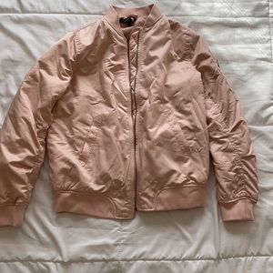 Pink Forever 21 bomber jacket